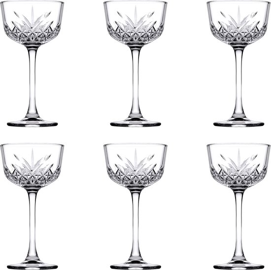 Wijnglazen, Kristallen wijnglazen Set van 6, Serie Timeless 160ml