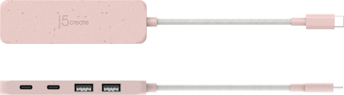 j5create Eco-Friendly USB-C naar 4-poorts Type-C en Type-A Gen 2 Hub