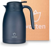 Vatten® Premium RVS Thermoskan - Donkerblauw - 1.5 Liter - Met Drukknop - Isoleerkan - moederdag cadeautje