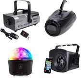 Discolamp Party Box - Rookmachine 900W - 2x Patronenlamp - Bluetooth Discobal