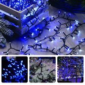 Cheqo® Kerstverlichting - Kerstboomverlichting - Kerstlampjes - Sfeerverlichting - LED Verlichting - Voor Binnen en Buiten - Tuinverlichting - Feestverlichting - Lichtsnoer - 180 LED's - 13.5M - Timer - 8 Lichtfuncties - Blauw