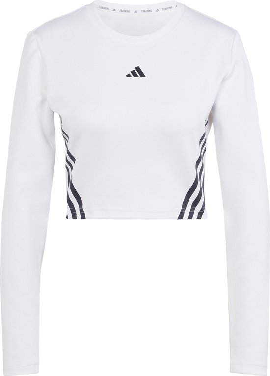adidas Performance AEROREADY Hyperglam Crop Longsleeve - Dames - Wit- XS |  bol