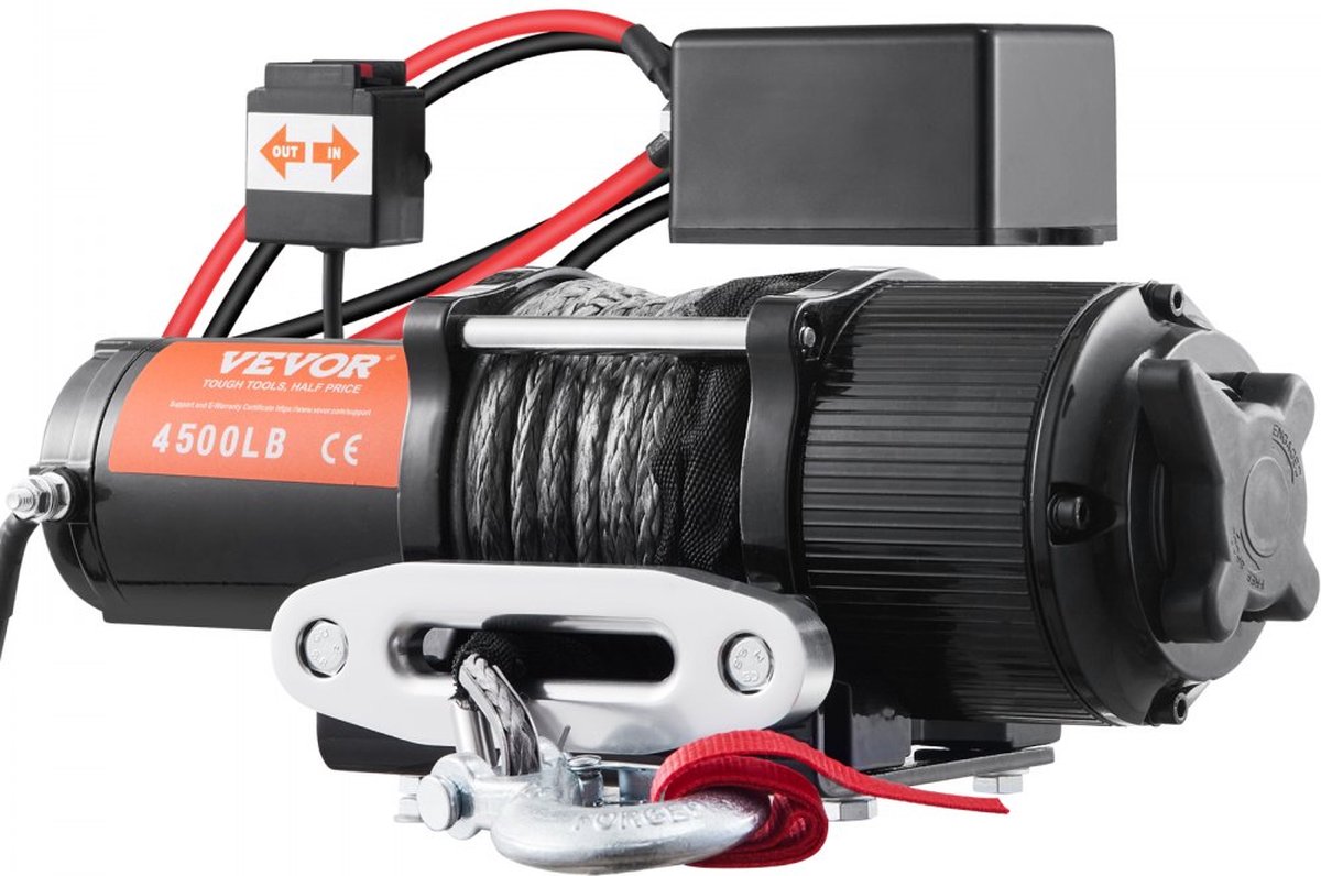 Dakta® Treuil électrique 12V 4500lbs/2041kg Câble de treuil pour moto  tout-terrain