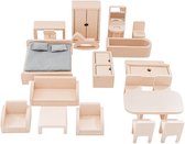 Petite Amélie Poppenhuis meubels - Roze - Vanaf 3 jaar - Set van 19 - Hout