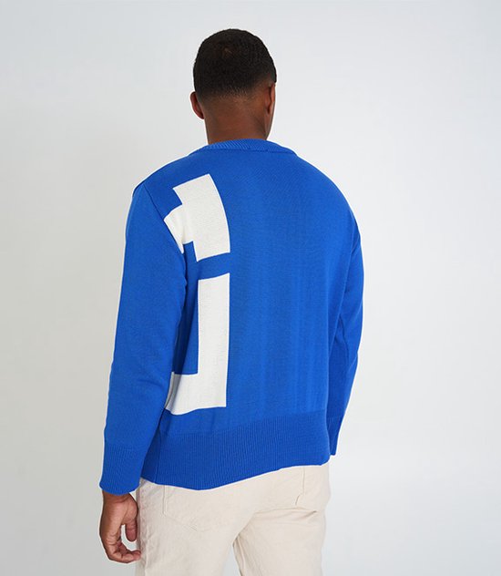 Nummer 21 Sweater - Blauw - Maat XL - Heren Trui