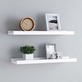 The Living Store Fotoplank - Wit - MDF - 40 x 9 x 3 cm - U-vormig ontwerp