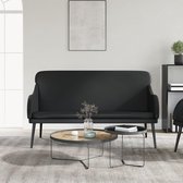 The Living Store Bank - Comfort - Zwart - 110 x 76 x 80 cm - Kunstleer-metaal-multiplex