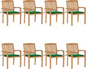 Chaises de jardin empilables en bois The Living Store - 60 x 57,5 ​​x 90 cm - Résistant aux intempéries