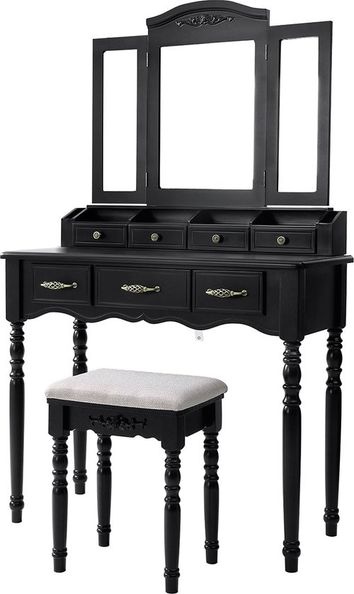 grote make-up tafel, met 7 laden en stopcontacten, de make-up tafel is