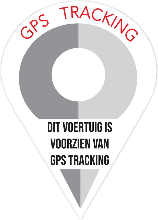 Fiets GPS Tracking Pin Sticker Set van 3 Stickers 5 x 7 cm