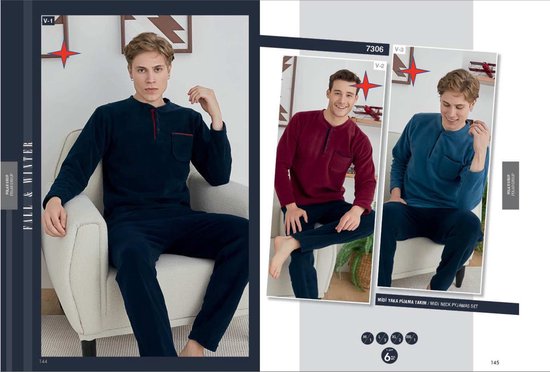 Costume d'hiver en polaire pour homme Bastiaan / Couleur indigo / Taille XXL / 100 % Katoen