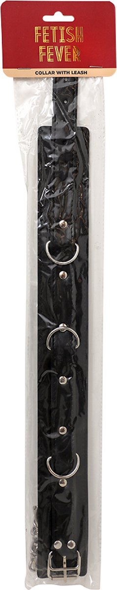 Goedkoopste Fetish Fever - Bondage - Halsband met riem - Zwart