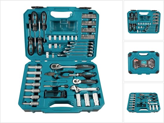 Makita Set d'outils à main 87 pièces dans un coffret en plastique | bol