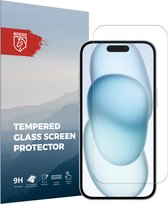 Protecteur d'écran en Tempered Glass Rosso 9H adapté à iPhone 15 | Lame de verre | Couche protectrice | Verre de protection | Dureté 9H