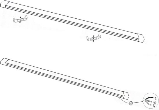 150 cm 72 W LED - Rule (Pack de 10) - Lumière Wit - Plastique - Pack de 10 - Wit neutre 4000 K - 5500 K - SILUMEN