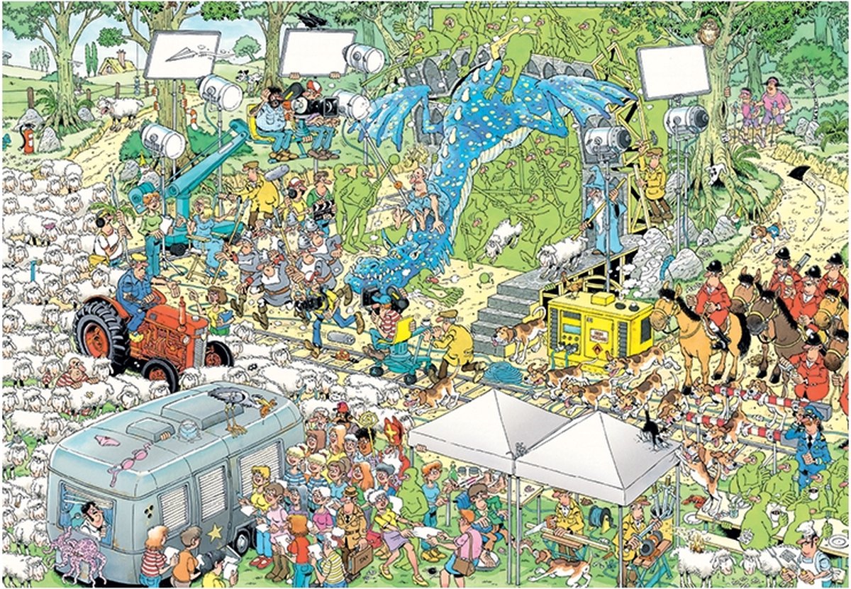 Jan van Haasteren - De Filmset - 2000 stukjes puzzel — afbeelding 6