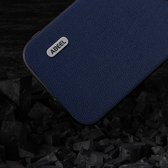 ABEEL Hoesje Geschikt voor Apple iPhone 15 Pro Max - Back Cover - Echt Leer Case met Litchi Textuur - Blauw