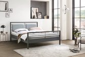 Bed Box Wonen - Manhattan Pura metalen bed - Antraciet - 140x200