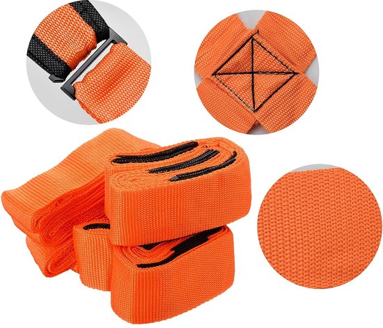 Sangles d'arrimage PD ® - Déménagement - Sangle de transport - Transporteur de meubles - Capacité de charge 150KG - Set pour 2 personnes