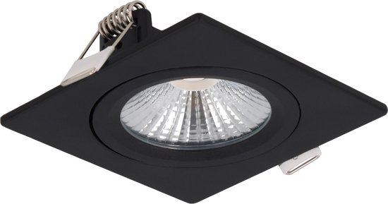 Ledmatters - Inbouwspot Zwart - Dimbaar - 7 watt - 600 Lumen - 2700 Kelvin - Warm wit licht - IP65 Badkamerverlichting