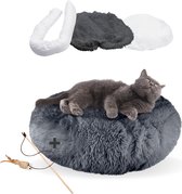 AdomniaGoods - Stevige hondenmand - Luxe kattenmand - Antislip kattenkussen - Afneembare hoes - Goed gevuld - Stevig strak design! - Donker grijs 60cm