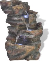 The Living Store Waterval Binnenfontein - 24 x 33.5 x 45.5 cm - LED-verlichting - Poly-hars