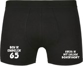 Ben ik eindelijk 65, krijg ik dit lullige boxershort Heren Boxershort - verjaardag - jarig - 65e verjaardag - feest - onderbroek - grappig