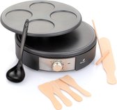 Pannenkoekenmaker - Elektrische Pancake Maker - Verwisselbare Platen - 1500W - Zwart