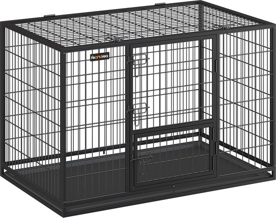 Cage pour chien robuste, pour chiens de grande et moyenne taille, double  porte,... | bol
