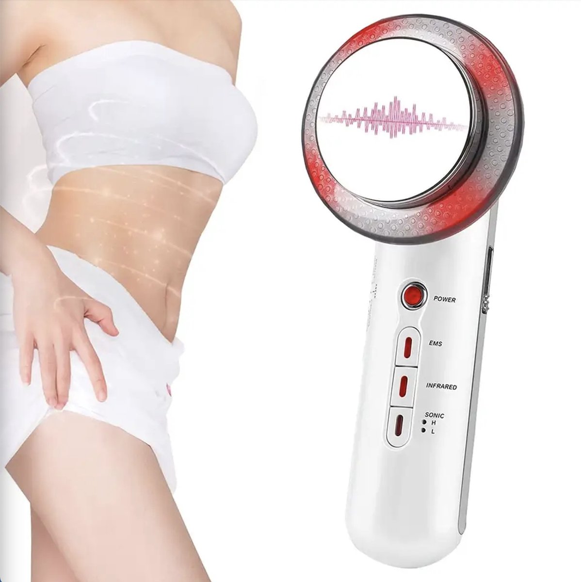 Afbeelding 2 van 3-in-1 Ultrasone Slimming Machine - Met EMS functie - Anti Cellulitis Apparaat - Vetverbrander afvallen - Cellulite Massage Apparaat - Huidverjongingsapparaat - Cavitatie behandeling