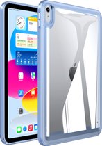 Mobigear Tablethoes geschikt voor Apple iPad Mini 6 (2021) Hardcase Backcover | Mobigear Crystal | iPad Mini 6 (2021) Case | Back Cover - Transparant /Blauw | Transparant,blauw