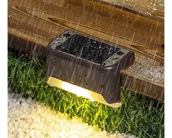RNA Lightning & Decoration Solar Led Lamp - Sfeervolle Tuinverlichting op Zonne Energie - Waterdichte Tuinlampen voor Balkon Trap Buiten - Warm Wit Licht - buitenlamp - 4 stuks