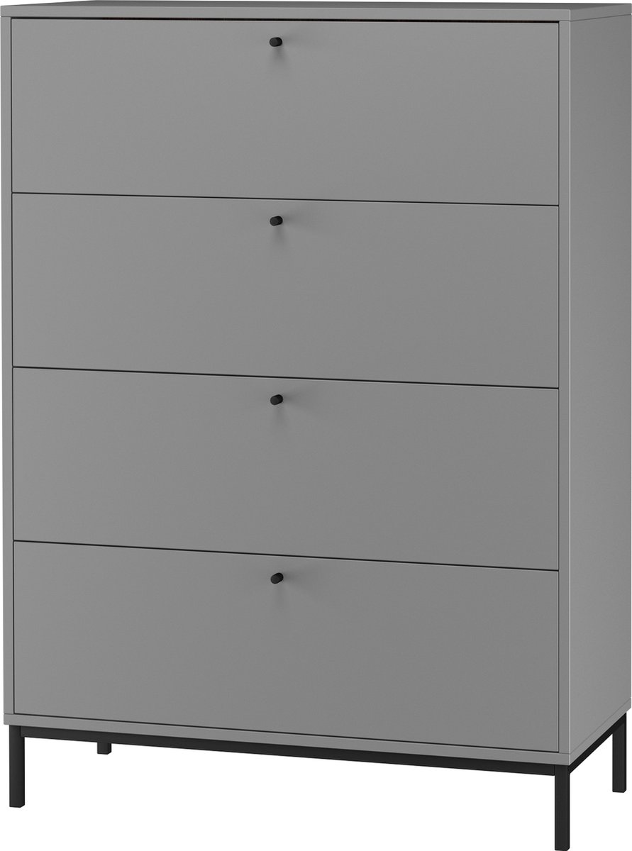 Celine-Commode - 4-Laden - Grijs