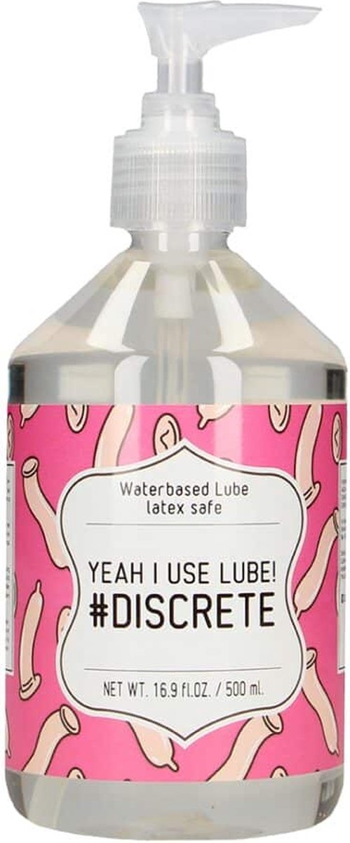 Goedkoopste Waterbased Glijmiddel - YEAH I USE LUBE! DISCRETE - 500 ml