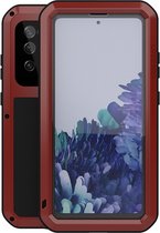 Samsung Galaxy S20 FE - Love Mei - Coque de protection extrême en métal - Rouge - Coque pour téléphone portable - Coque pour téléphone Ce produit est compatible avec : Samsung Galaxy S20 FE