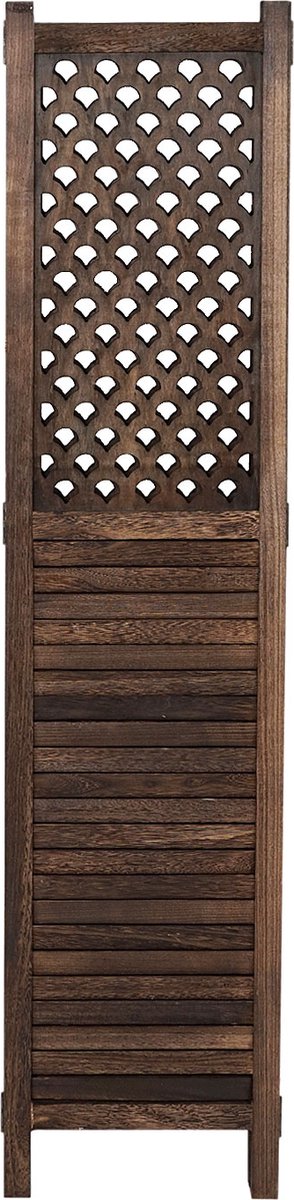 MCW Kamerscherm MCW-A84, kamerscherm, privacyscherm, ornamenten 170x161cm ~ bruin