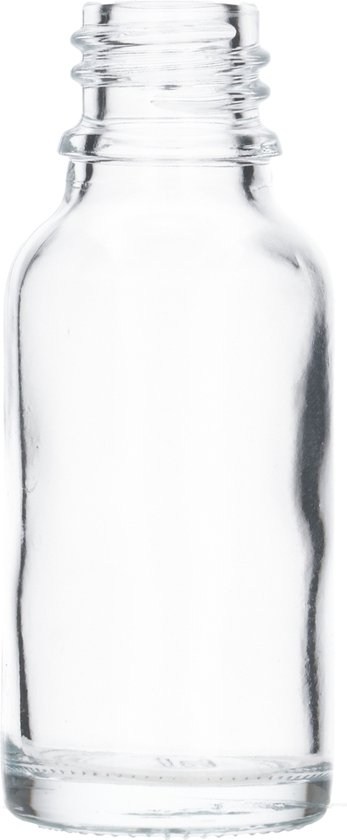 2x Flacons en Verre avec Pipette 20 ml - Transparent - Bouteilles