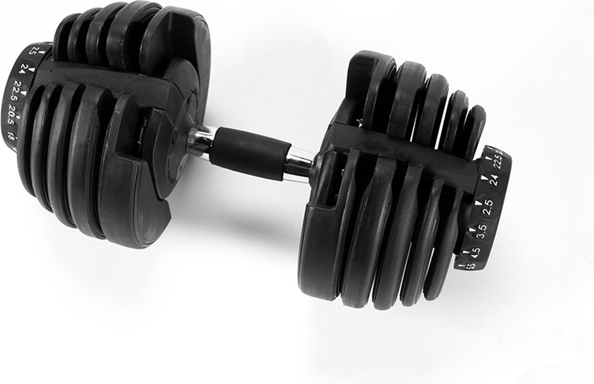 Verstelbare Dumbbell 24 KG | Aanpasbare Halter Gewichten | 15 Dumbbells in 1 | 2.5 t/m 24 KG Gewichtsbereik | Ruimtebesparende Halterset | Eenvoudig Gewicht Wisselen | PREMIUM Kwaliteit | Ideaal voor Home Fitness Gym / Thuis Sporten & Krachttraining – foto 5