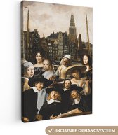 Canvas Schilderij Schilderij - Oude Meesters - Collage - 60x90 cm - Wanddecoratie
