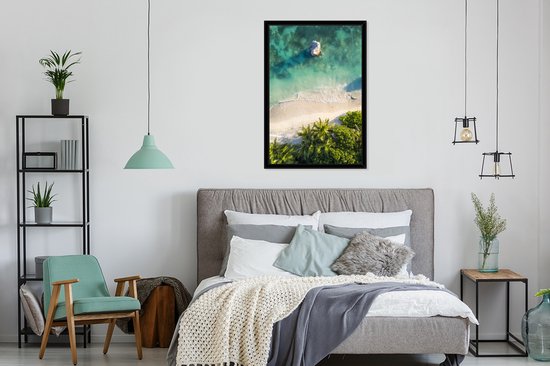 Groupe de palmiers sur la mer d'en haut 60x90 cm