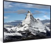 Fotolijst incl. Poster - Wolken boven de Matterhorn in Zwitserland - 30x20 cm - Posterlijst