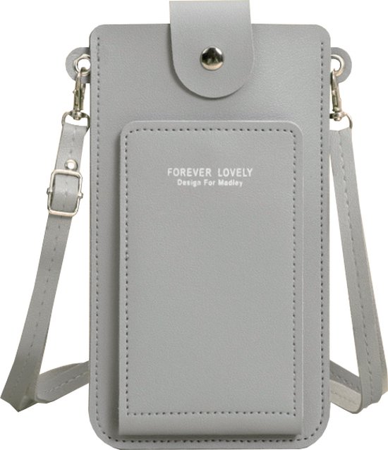 ONEFLOW Urban Sling Schoudertas voor iPhone 14 Pro, telefoonhoes om om te hangen, riemtas en armband voor mobiele telefoon, schoudertas met portemonnee voor dames en heren, grijs ONEFLOW Urban Sling Schoudertas voor iPhone 14 Pro, telefoonhoes om om te hangen, riemtas en armband voor mobiele telefoon, schoudertas met portemonnee voor dames en heren, grijs