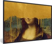 Fotolijst incl. Poster - Mona Lisa - Goud - Da Vinci - 120x80 cm - Posterlijst