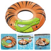 Cheqo® Zwemband Krokodil - Opblaasband - Zwemband - ø119cm - Opblaasfiguur - Opblaasbare Zwemband
