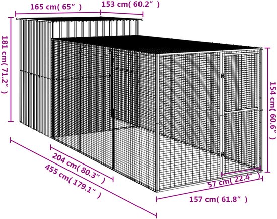 vidaXL - Kippenhok - 1,5x1,5x1,5 - m - geïmpregneerd - grenenhout
