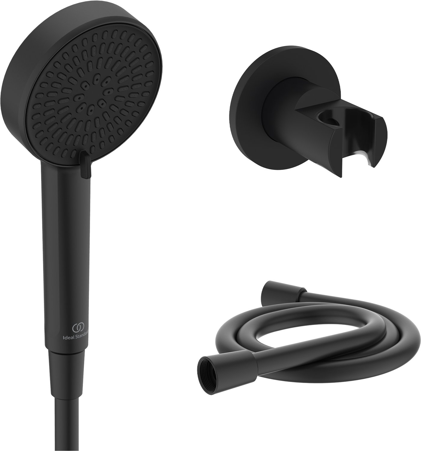 Ideal Standard Alero handdoucheset, douchekop 2 functies, doucheslang 1750 mm en muurbeugel – Zwart