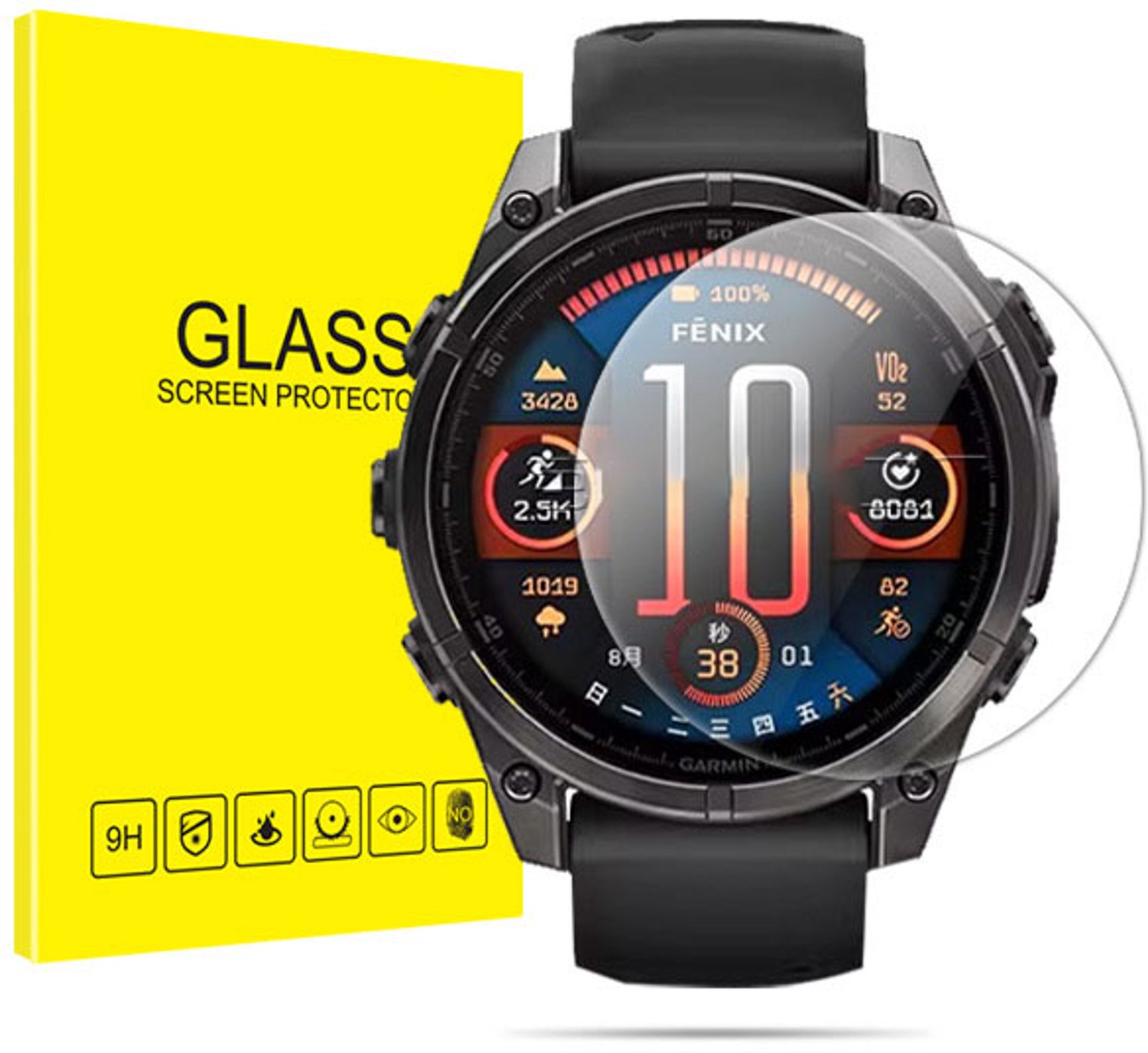 Garmin Fenix High Aluminium Gehard Glas Screenprotector (2-Pack)