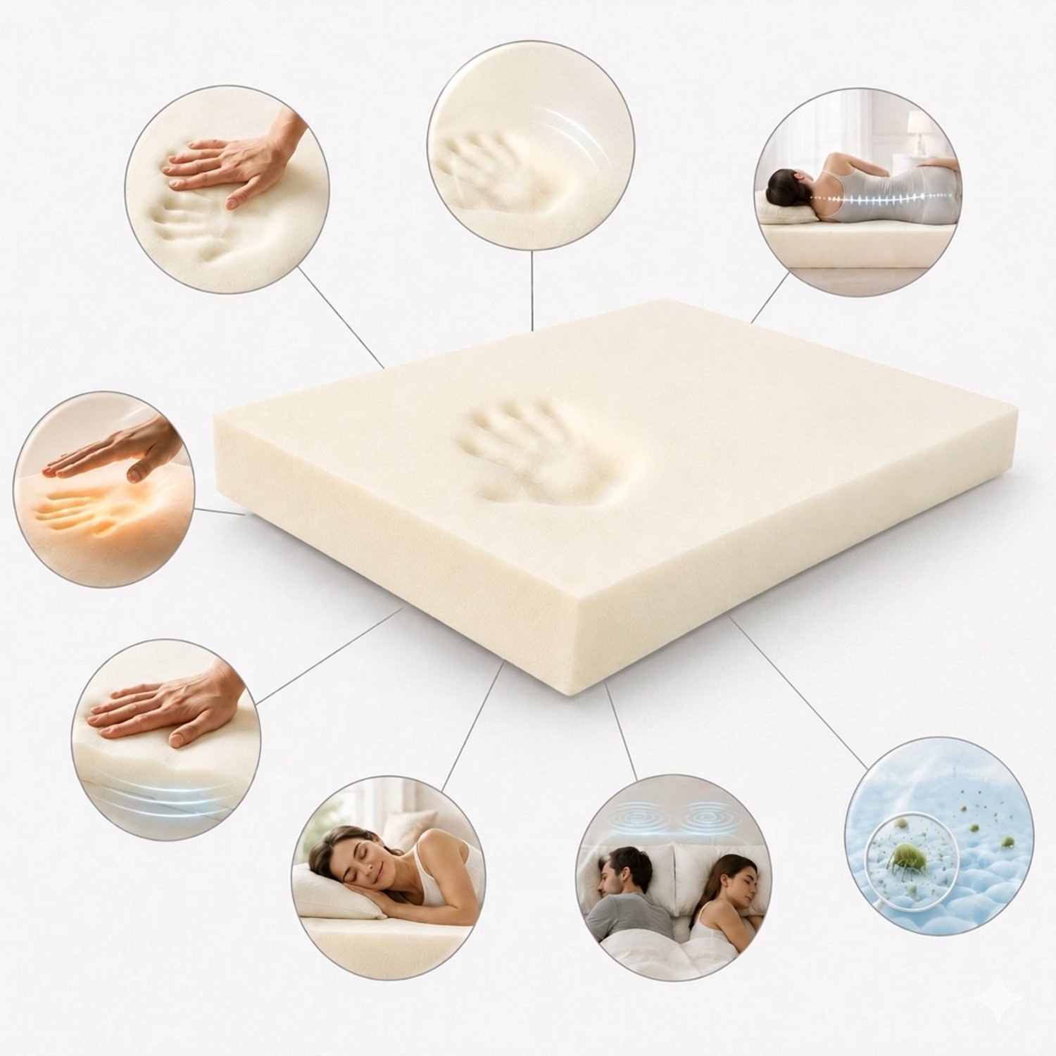MATERACE Z GÓR Visco Schuimmatras 80x190 cm - Zacht & Ademend - 14 cm