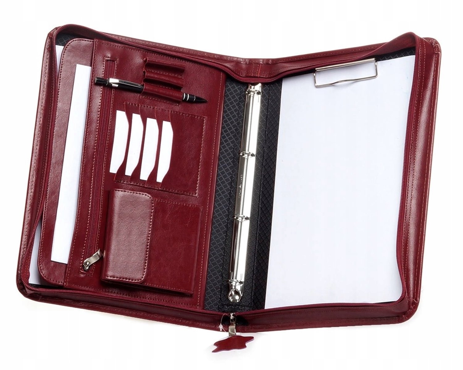 Leren Aktetas SOLOME LW07 A4 Borduur met Organizer