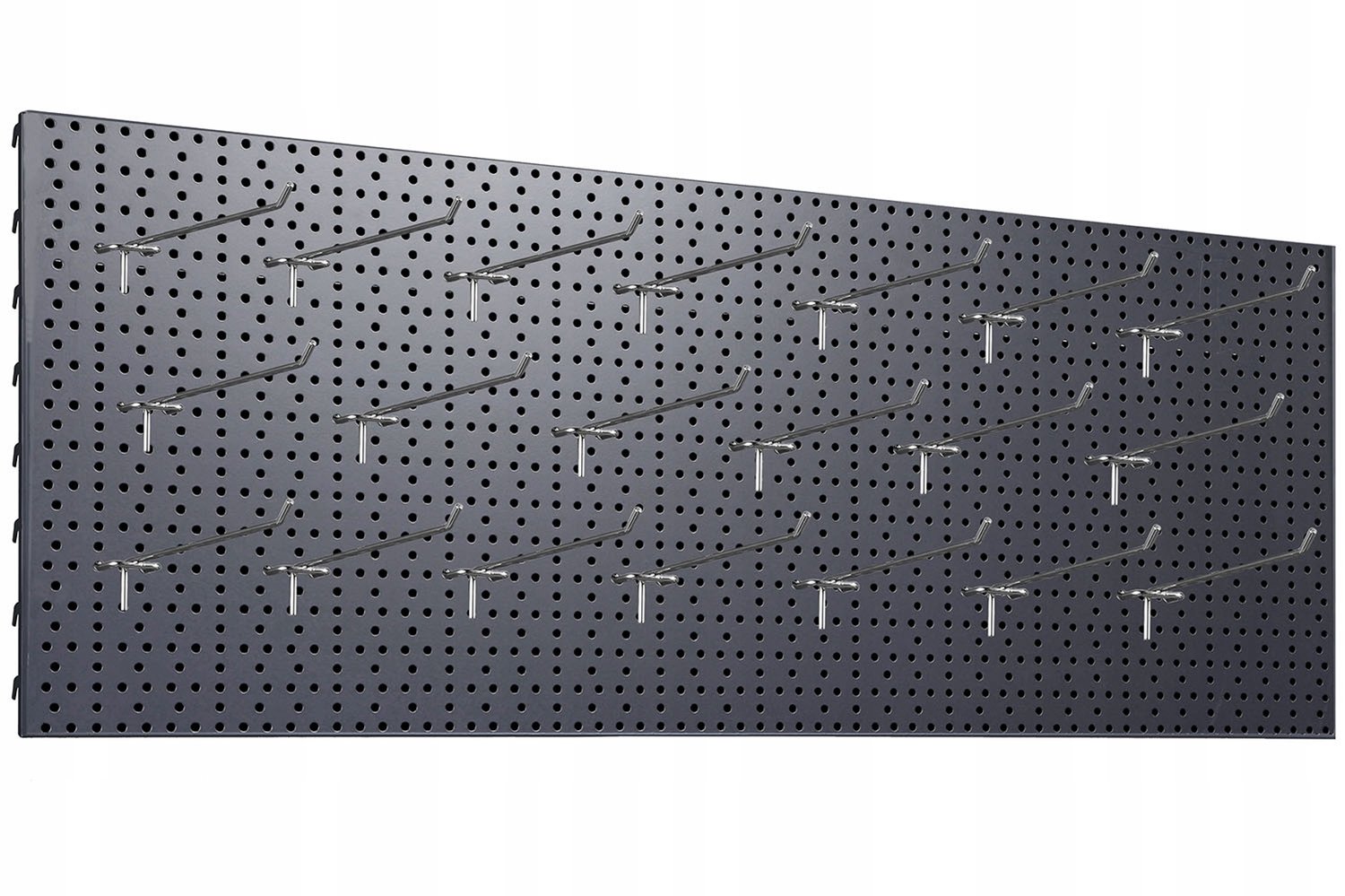 Gereedschapsbord 100x40cm Grijs + 20x Haak L-200
